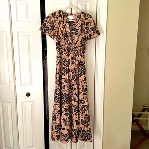 Anthropologie iconic Somerset maxi dress Sz Small, like new condition